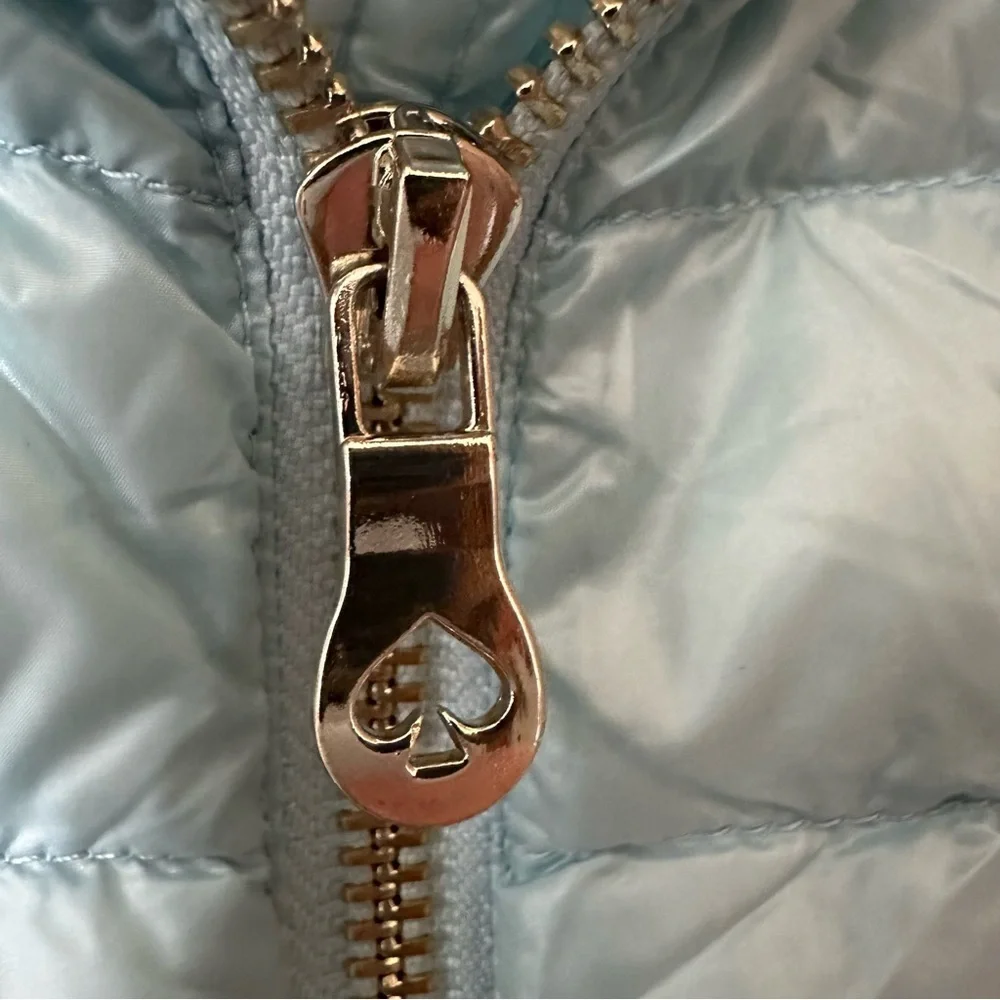 Kate Spade Packable Down Jacket Frosty Sky Blue